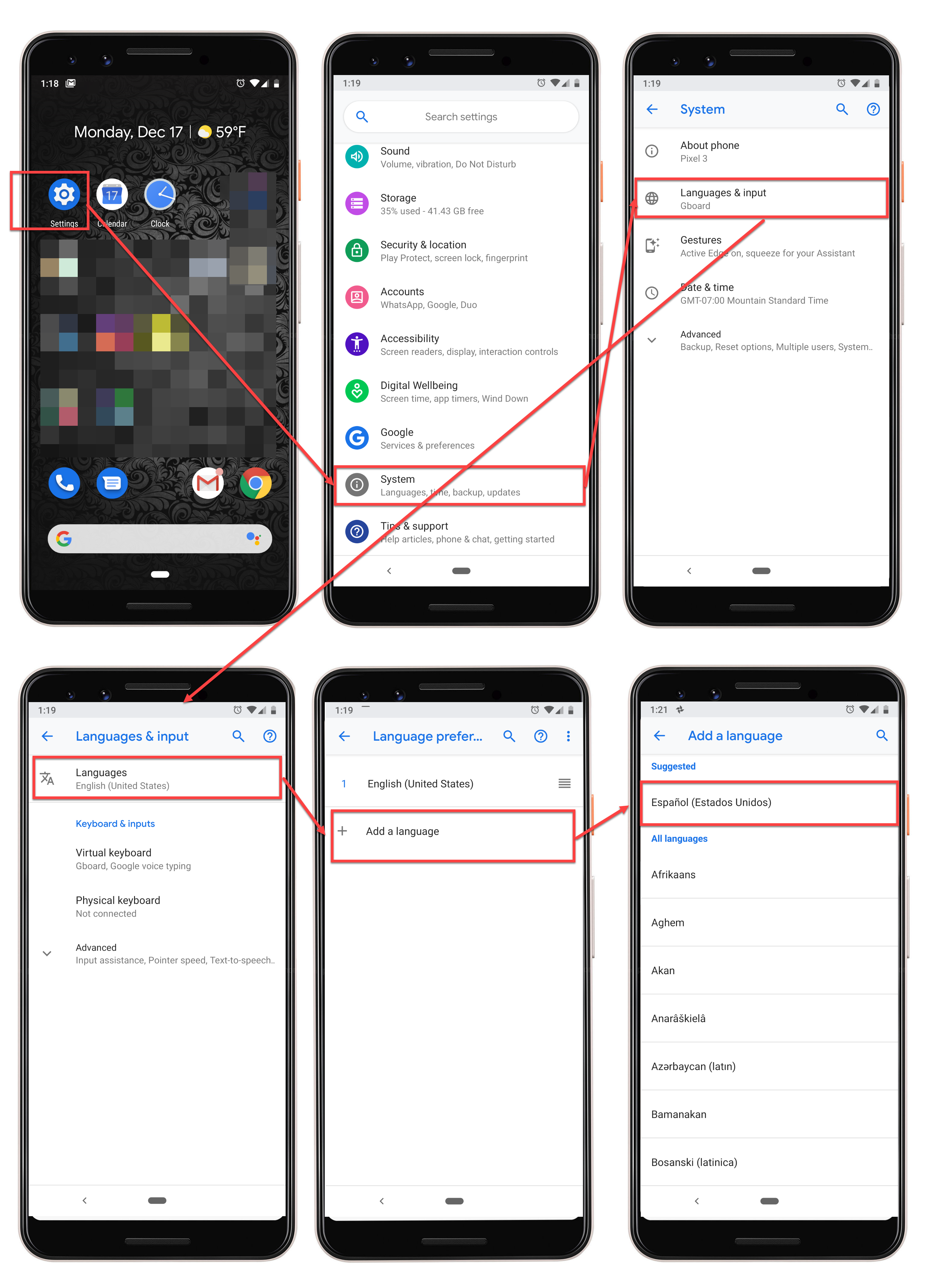 How to Change Language Settings on Pixel 3/3xl (Android) – Pin System