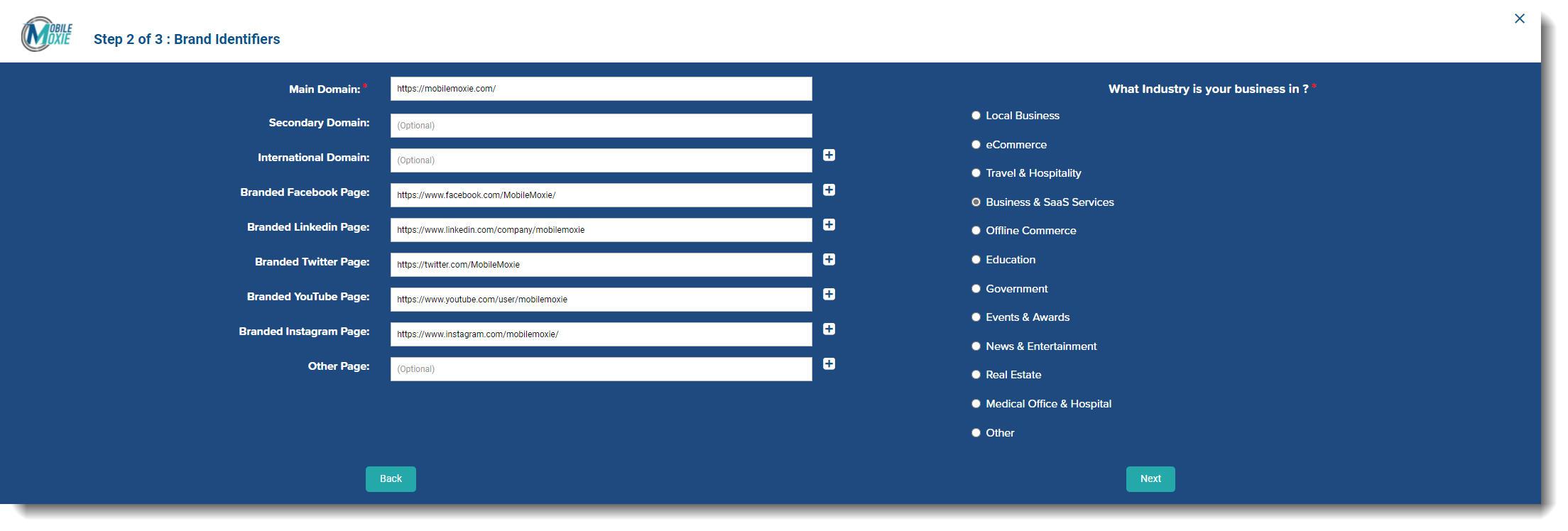 MobileMoxie Brand Profile Wizard