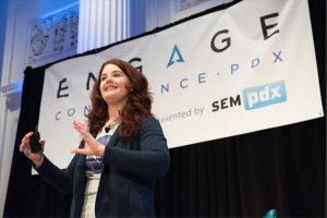 Cindy Krum speaking at Engage PDX