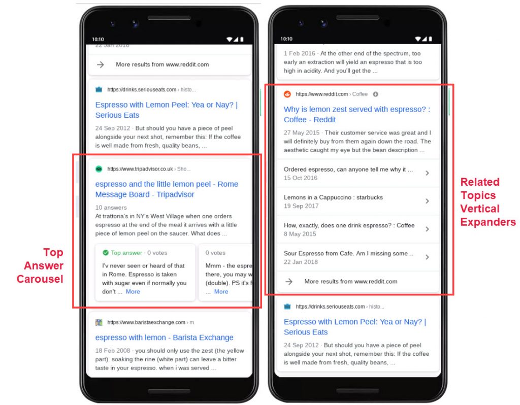Best Answer Carousel & Related Topic Expanders in SEO