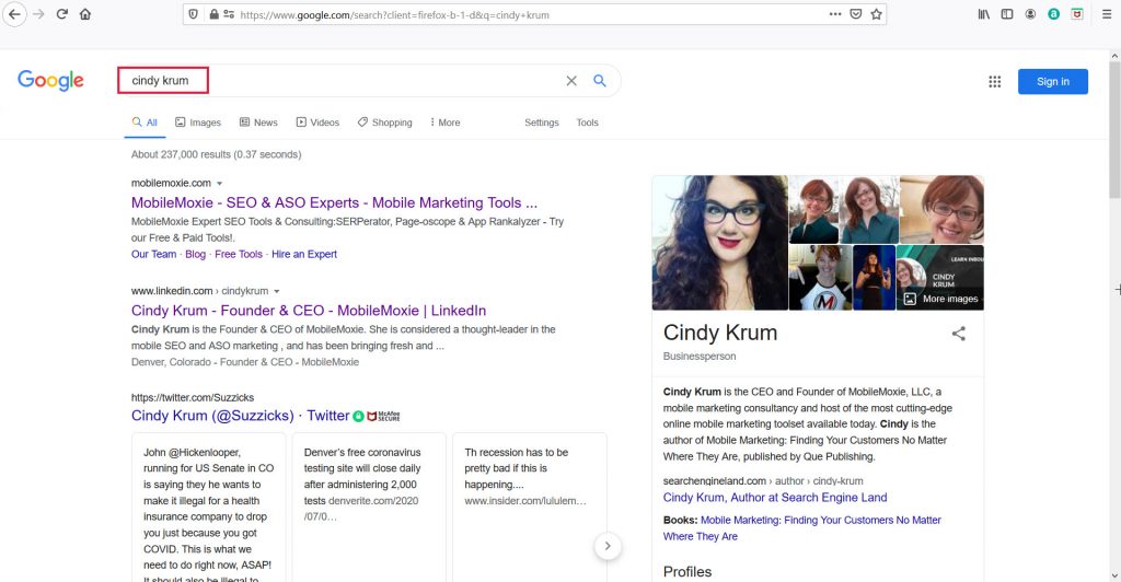 How to Find a Static Business or Topic Knowledge Graph URL